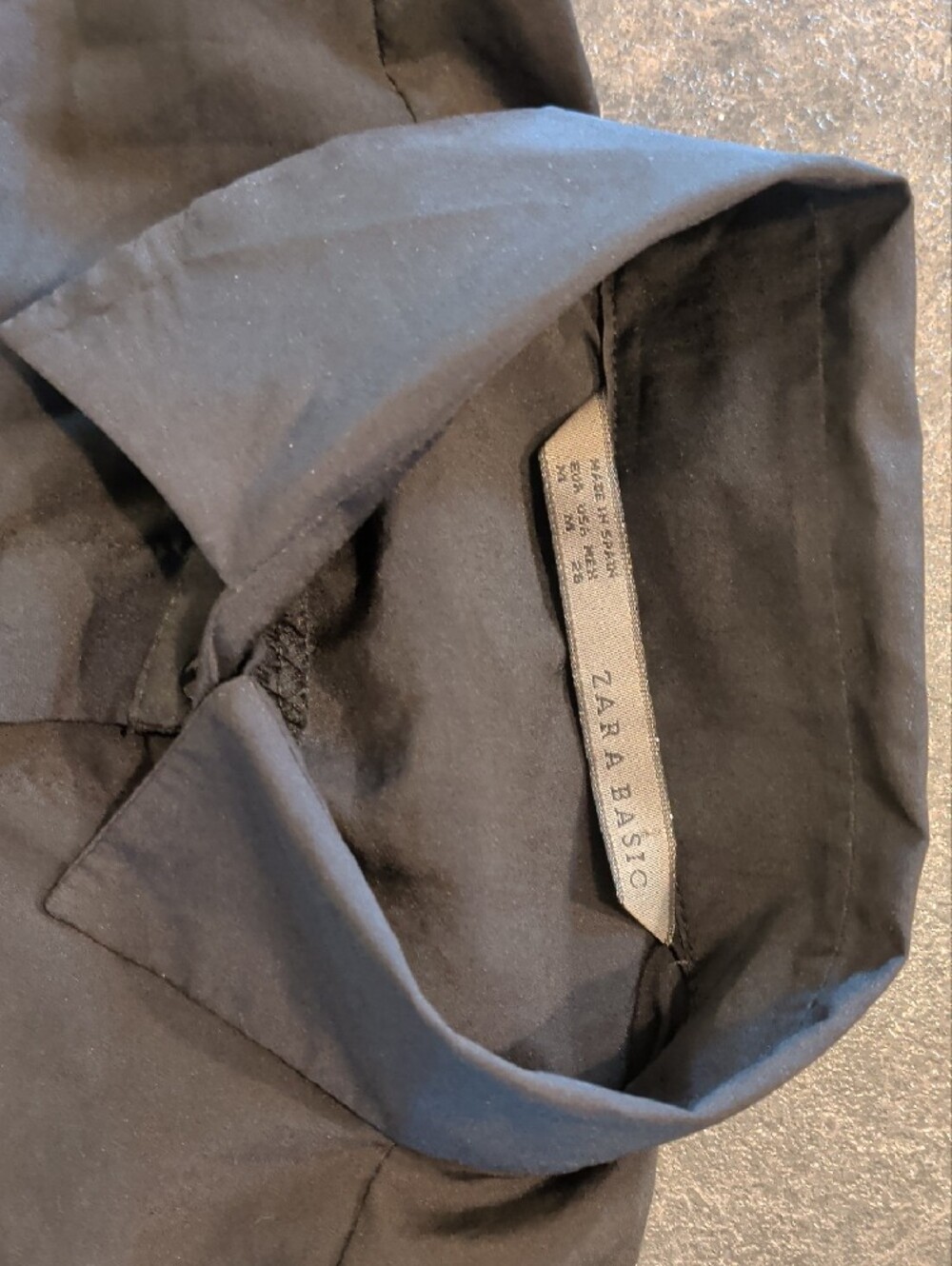 Zara Black Button-Front Long Sleeve Dress Shirt - Picture 3 of 4